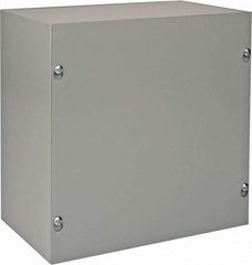nVent Hoffman - Steel Junction Box Enclosure Screw Flat Cover - NEMA 1, 10" Wide x 10" High x 6" Deep - Apex Tool & Supply