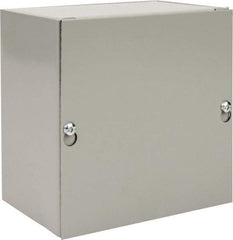 nVent Hoffman - Steel Junction Box Enclosure Screw Flat Cover - NEMA 1, 6" Wide x 6" High x 4" Deep - Apex Tool & Supply