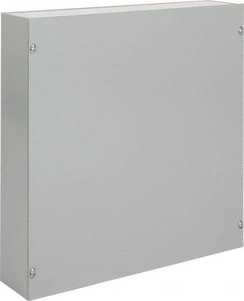 nVent Hoffman - Steel Junction Box Enclosure Screw Flat Cover - NEMA 1, 18" Wide x 18" High x 4" Deep - Apex Tool & Supply