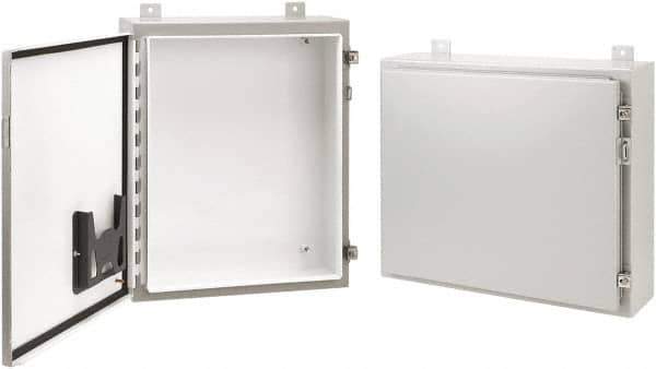nVent Hoffman - Steel Standard Enclosure Hinge Flat Cover - NEMA 12, 13, 24" Wide x 24" High x 8" Deep - Apex Tool & Supply