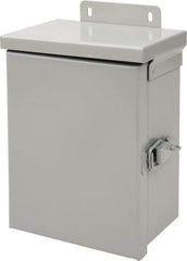 nVent Hoffman - Steel Standard Enclosure Hinge Flat Cover - NEMA 3R, 6" Wide x 8" High x 4" Deep, Watertight - Apex Tool & Supply