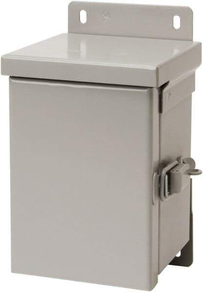 nVent Hoffman - Steel Standard Enclosure Hinge Flat Cover - NEMA 3R, 12" Wide x 12" High x 6" Deep, Watertight - Apex Tool & Supply