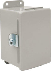 nVent Hoffman - Steel Junction Box Enclosure Hinge Flat Cover - NEMA 12, 13, 4" Wide x 6" High x 4" Deep - Apex Tool & Supply
