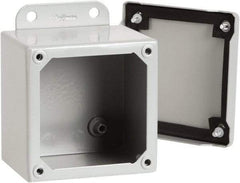 nVent Hoffman - Steel Junction Box Enclosure Screw Flat Cover - NEMA 12, 13, 6" Wide x 6" High x 4" Deep - Apex Tool & Supply