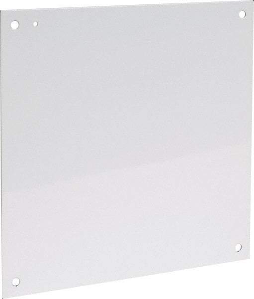 nVent Hoffman - 17" OAW x 17" OAH Powder Coat Finish Electrical Enclosure Nonperforated Panel - 20" x 20" Box, 12 Gauge Steel, Use with A202006LP/A202008LP/A202010LP/A20H20ALP/A20H20BLP/A20H20BLP3PT - Apex Tool & Supply