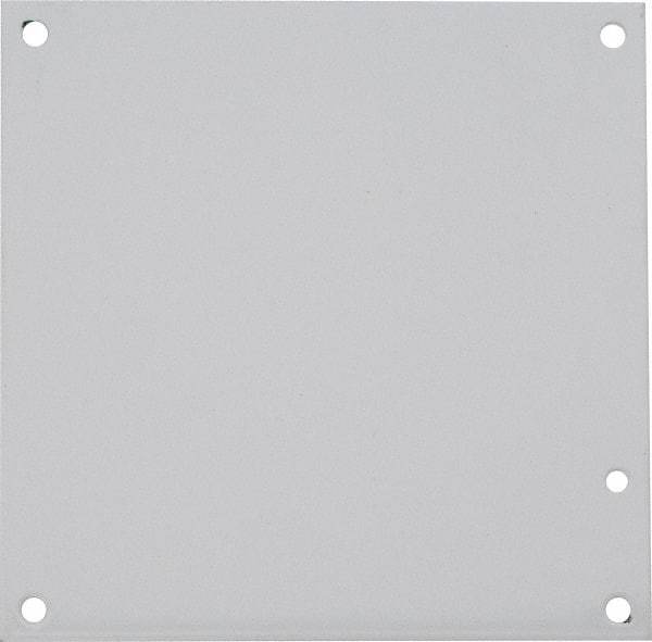 nVent Hoffman - 6-1/4" OAW x 6-1/4" OAH Powder Coat Finish Electrical Enclosure Nonperforated Panel - 8" x 8" Box, 14 Gauge Steel, Use with A8N84/A8N86/A8R86HCR - Apex Tool & Supply