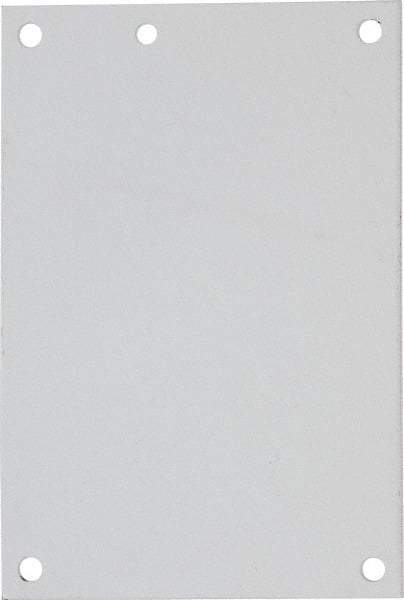 nVent Hoffman - 4-1/4" OAW x 6-1/4" OAH Powder Coat Finish Electrical Enclosure Nonperforated Panel - 8" x 6" Box, 14 Gauge Steel, Use with A8N64/A8N66/A8R64HCR - Apex Tool & Supply