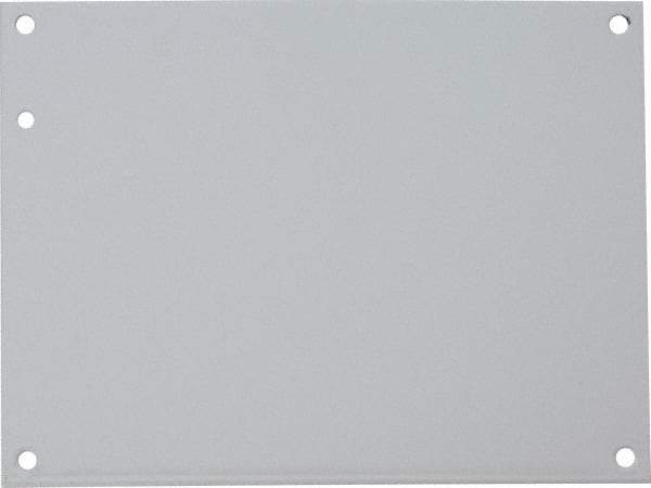 nVent Hoffman - 6-1/4" OAW x 8-1/4" OAH Powder Coat Finish Electrical Enclosure Nonperforated Panel - 10" x 8" Box, 14 Gauge Steel, Use with A10N84/A10N86/A10R86HCR - Apex Tool & Supply