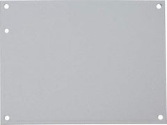 nVent Hoffman - 6-1/4" OAW x 8-1/4" OAH Powder Coat Finish Electrical Enclosure Nonperforated Panel - 10" x 8" Box, 14 Gauge Steel, Use with A10N84/A10N86/A10R86HCR - Apex Tool & Supply