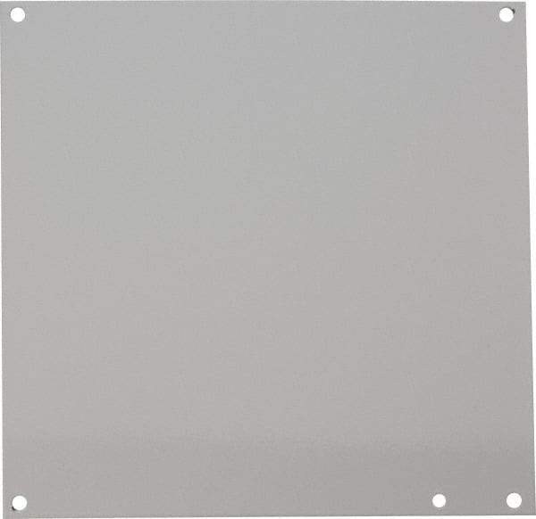 nVent Hoffman - 8-7/8" OAW x 8-7/8" OAH Powder Coat Finish Electrical Enclosure Junction Box Panel - 10" x 10" Box, 14 Gauge Steel, Use with A10106PHC/A10106PHCW - Apex Tool & Supply