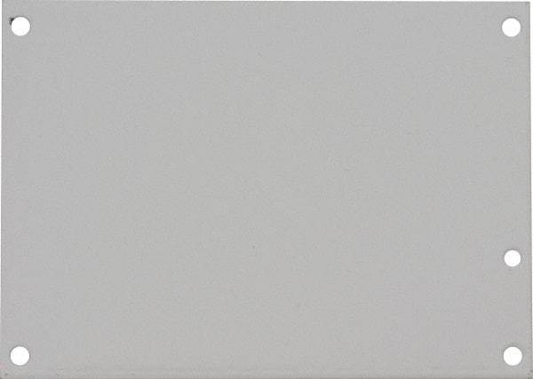 nVent Hoffman - 4-7/8" OAW x 6-7/8" OAH Powder Coat Finish Electrical Enclosure Junction Box Panel - 8" x 6" Box, 14 Gauge Steel, Use with A864CHSCFG/A864PHC/A864PHCW - Apex Tool & Supply