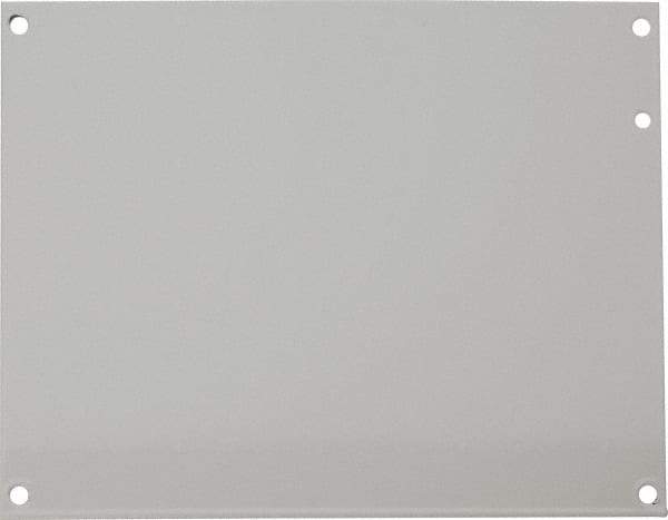 nVent Hoffman - 6-7/8" OAW x 8-7/8" OAH Powder Coat Finish Electrical Enclosure Junction Box Panel - 10" x 8" Box, 14 Gauge Steel, Use with A1084PHC/A1084PHCW/A1287JFGR - Apex Tool & Supply