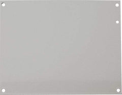 nVent Hoffman - 6-7/8" OAW x 8-7/8" OAH Powder Coat Finish Electrical Enclosure Junction Box Panel - 10" x 8" Box, 14 Gauge Steel, Use with A1084PHC/A1084PHCW/A1287JFGR - Apex Tool & Supply
