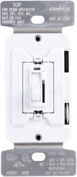 Cooper Wiring Devices - 1 and 3 Pole, 120 VAC, 60 Hz, 600 Watt, Residential Grade, Toggle, Wall and Dimmer Light Switch - 1.8 Inch Wide x 4.19 Inch High, Fluorescent, Halogen, Incandescent - Apex Tool & Supply