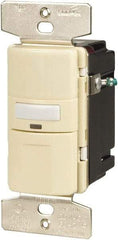 Cooper Wiring Devices - 1,000 Square Ft. Coverage, Infrared Vacancy Sensor Wall Switch - 1,000 at 120 V Incandescent, 1,000 at 120 V Fluorescent, 120 VAC, Almond - Apex Tool & Supply