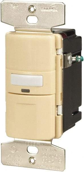 Cooper Wiring Devices - 1,000 Square Ft. Coverage, Infrared Occupancy Sensor Wall Switch - 1,000 at 120 V Incandescent, 1,000 at 120 V Fluorescent, 120 VAC, Ivory - Apex Tool & Supply
