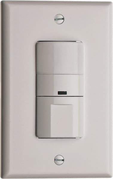 Cooper Wiring Devices - 450 Square Ft. Coverage, Infrared Vacancy Sensor Wall Switch - 600 at 120 V Incandescent, 600 at 120 V Fluorescent, 120 VAC, White - Apex Tool & Supply