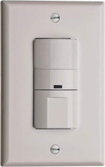 Cooper Wiring Devices - 450 Square Ft. Coverage, Infrared Vacancy Sensor Wall Switch - 600 at 120 V Incandescent, 600 at 120 V Fluorescent, 120 VAC, White - Apex Tool & Supply