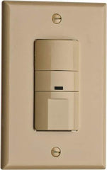 Cooper Wiring Devices - 450 Square Ft. Coverage, Infrared Vacancy Sensor Wall Switch - 600 at 120 V Incandescent, 600 at 120 V Fluorescent, 120 VAC, Ivory - Apex Tool & Supply