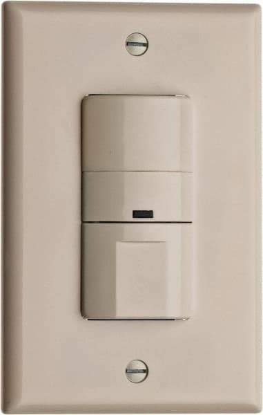 Cooper Wiring Devices - 450 Square Ft. Coverage, Infrared Vacancy Sensor Wall Switch - 600 at 120 V Incandescent, 600 at 120 V Fluorescent, 120 VAC, Light Almond - Apex Tool & Supply