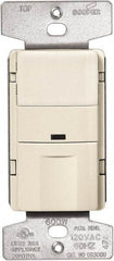 Cooper Wiring Devices - 450 Square Ft. Coverage, Infrared Occupancy Sensor Wall Switch - 600 at 120 V Incandescent, 600 at 120 V Fluorescent, 120 VAC, Light Almond - Apex Tool & Supply