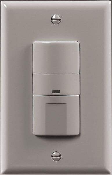 Cooper Wiring Devices - 450 Square Ft. Coverage, Infrared Occupancy Sensor Wall Switch - 600 at 120 V Incandescent, 600 at 120 V Fluorescent, 120 VAC, Gray - Apex Tool & Supply