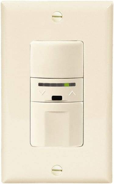 Cooper Wiring Devices - 1,000 Square Ft. Coverage, Infrared Vacancy Sensor Wall Switch - 600 at 120 V Incandescent, 600 at 120 V Fluorescent, 120 VAC, Light Almond - Apex Tool & Supply