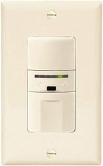 Cooper Wiring Devices - 1,000 Square Ft. Coverage, Infrared Vacancy Sensor Wall Switch - 600 at 120 V Incandescent, 600 at 120 V Fluorescent, 120 VAC, Light Almond - Apex Tool & Supply