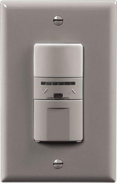 Cooper Wiring Devices - 1,000 Square Ft. Coverage, Infrared Vacancy Sensor Wall Switch - 600 at 120 V Incandescent, 600 at 120 V Fluorescent, 120 VAC, Gray - Apex Tool & Supply
