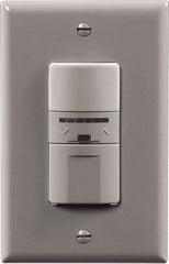 Cooper Wiring Devices - 1,000 Square Ft. Coverage, Infrared Vacancy Sensor Wall Switch - 600 at 120 V Incandescent, 600 at 120 V Fluorescent, 120 VAC, Gray - Apex Tool & Supply