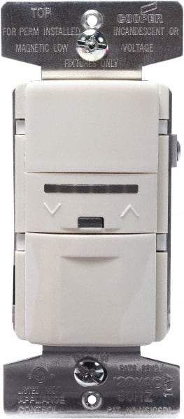 Cooper Wiring Devices - 1,000 Square Ft. Coverage, Infrared Vacancy Sensor Wall Switch - 600 at 120 V Incandescent, 600 at 120 V Fluorescent, 120 VAC, Almond - Apex Tool & Supply
