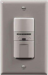 Cooper Wiring Devices - 1,000 Square Ft. Coverage, Infrared Occupancy Sensor Wall Switch - 600 at 120 V Incandescent, 600 at 120 V Fluorescent, 120 VAC, Gray - Apex Tool & Supply