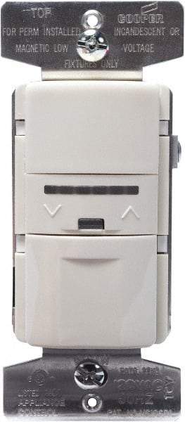 Cooper Wiring Devices - 1,000 Square Ft. Coverage, Infrared Occupancy Sensor Wall Switch - 600 at 120 V Incandescent, 600 at 120 V Fluorescent, 120 VAC, Almond - Apex Tool & Supply