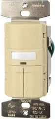 Cooper Wiring Devices - 1,000 Square Ft. Coverage, Infrared Vacancy Sensor Dual Switch - 1,000 at 120 V Incandescent, 1,000 at 120 V Fluorescent, 120 VAC, Ivory - Apex Tool & Supply
