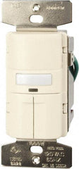 Cooper Wiring Devices - 1,000 Square Ft. Coverage, Infrared Vacancy Sensor Dual Switch - 1,000 at 120 V Incandescent, 1,000 at 120 V Fluorescent, 120 VAC, Light Almond - Apex Tool & Supply