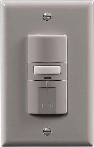 Cooper Wiring Devices - 1,000 Square Ft. Coverage, Infrared Occupancy Sensor Dual Switch - 1,000 at 120 V Incandescent, 1,000 at 120 V Fluorescent, 120 VAC, Gray - Apex Tool & Supply