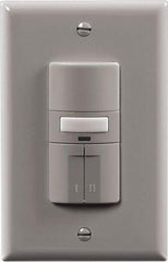 Cooper Wiring Devices - 1,000 Square Ft. Coverage, Infrared Occupancy Sensor Dual Switch - 1,000 at 120 V Incandescent, 1,000 at 120 V Fluorescent, 120 VAC, Gray - Apex Tool & Supply