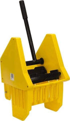 PRO-SOURCE - 32 Qt Plastic Wringer - 11-1/2" Long x 17" High x 12-1/2" Wide, Yellow, Steel Handle - Apex Tool & Supply