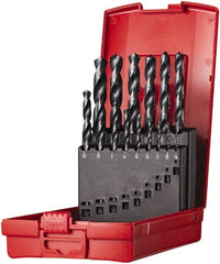 DORMER - 1/16 to 1/2", 118° Point, Oxide Finish, High Speed Steel Jobber Length Drill Bit Set - Apex Tool & Supply