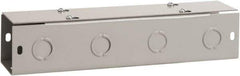 nVent Hoffman - 6" High x 6" Wide x 120" Long, Screw Mount Solid Wall Wire Duct - Gray, 23 Knockouts, Flat Cover, Steel - Apex Tool & Supply