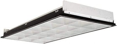 Cooper Lighting - 2 Lamps, 32 Watts, 2' x 2', Electronic Ballast Fluorescent Lamp Troffer - 9 Cells, 120 to 277 Volt, Polyethylene Diffuser, Steel Troffer - Apex Tool & Supply