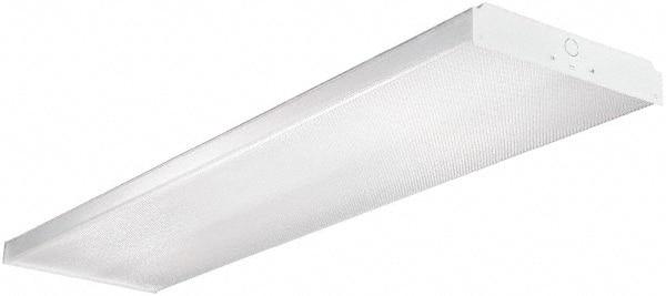 Cooper Lighting - 4 Lamp, 4 Ft. Long, 32 Watt, Surface Mounted, Fluorescent Lamp Wraparound Light Fixture - 120-277 Volt, Electronic Ballast - Apex Tool & Supply