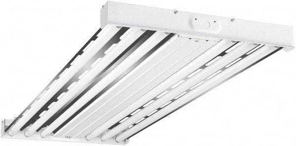 Cooper Lighting - 4 Lamps, 54 Watts, Fluorescent, High Bay Fixture - 48" Long x 2-15/32" High x 19-17/32" Wide, 120-277 Volt, Steel Housing - Apex Tool & Supply