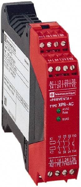Square D - 24 Volt, 2.5 VA Power Rating, Standard Electromechanical & Solid State Screw Clamp General Purpose Relay - 6 Amp at 24 VAC/VDC, 1NC (Auxiliary) & 3NO - Apex Tool & Supply