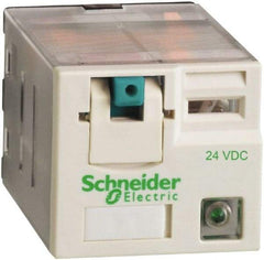 Square D - 11 Pins, Ice Cube Electromechanical Plug-in General Purpose Relay - 15 Amp at 277 V, 3PDT, 24 VDC, 31mm Wide x 39mm High x 27mm Deep - Apex Tool & Supply