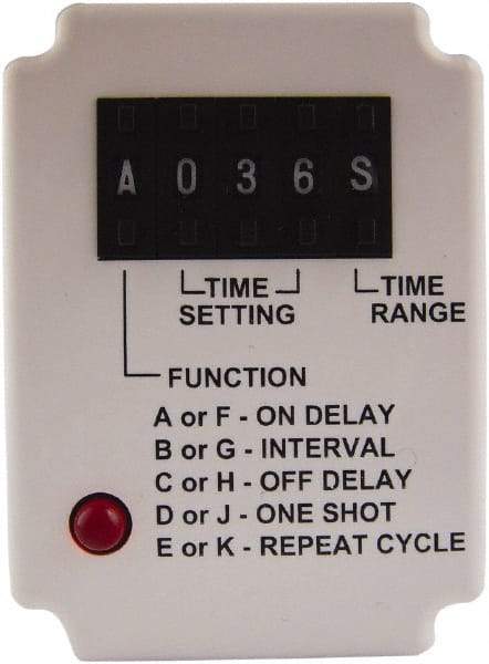 Square D - 11 Pin, 999 hr Delay, Multiple Range DPDT Time Delay Relay - 10 Contact Amp, 110 VDC & 120 VAC - Apex Tool & Supply