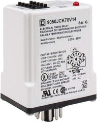 Square D - 11 Pin, 999 min Delay, Multiple Range DPDT Time Delay Relay - 10 Contact Amp, 24 VAC/VDC - Apex Tool & Supply
