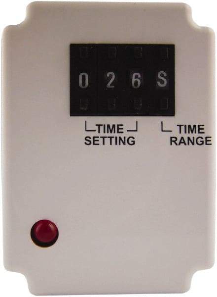 Square D - 8 Pin, 999 hr Delay, Multiple Range DPDT Time Delay Relay - 10 Contact Amp, 110 VDC & 120 VAC - Apex Tool & Supply