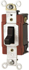 Cooper Wiring Devices - 3 Pole, 120 to 277 VAC, 20 Amp, Industrial Grade, Toggle, Wall and Dimmer Light Switch - 1.3 Inch Wide x 4.19 Inch High, Fluorescent - Apex Tool & Supply