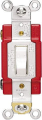 Cooper Wiring Devices - 1 Pole, 120 to 277 VAC, 20 Amp, Industrial Grade, Toggle, Wall and Dimmer Light Switch - 1.3 Inch Wide x 4.19 Inch High, Fluorescent - Apex Tool & Supply